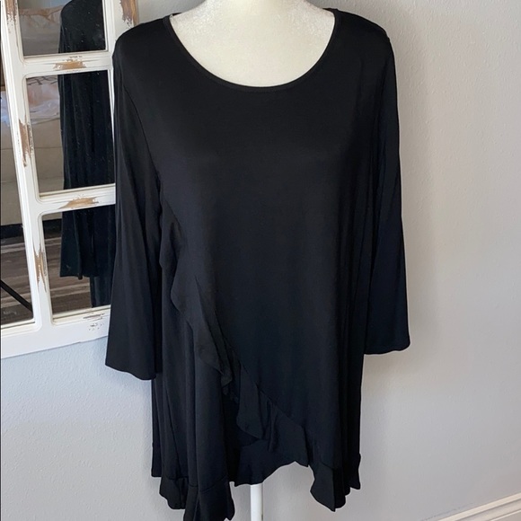 Black Ruffle Tunic - Picture 4 of 8